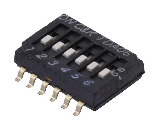 TDA06H0JB1 DIP SWITCH, SPST, 0.025A, 24VDC, SMD C&K COMPONENTS