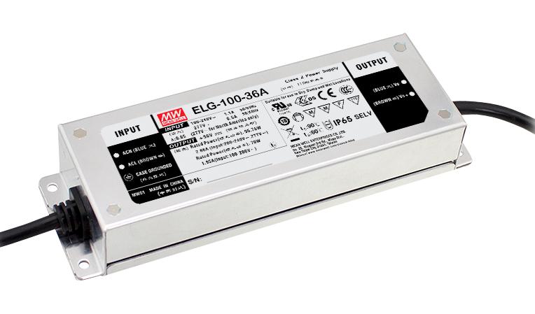 ELG-100-24-3Y LED DRIVER PSU, AC-DC, 24V, 4A MEAN WELL