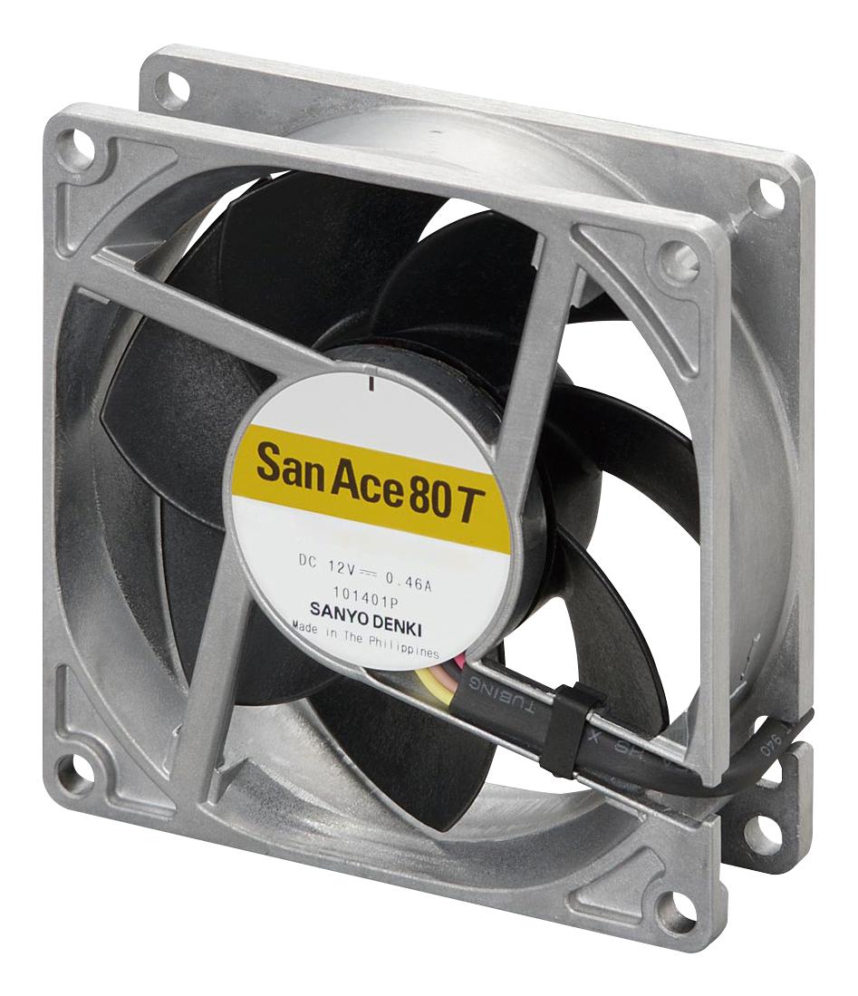 9GT0824P4S001 AXIAL FAN, 80MM, 24VDC, 65.7CFM, 46DBA SANYO DENKI