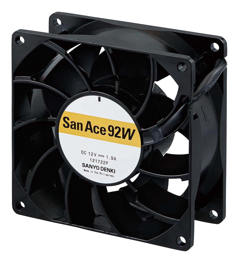 9WL0948P1H601 AXIAL FAN, 92MM, 48VDC, 130.6CFM, 61DBA SANYO DENKI