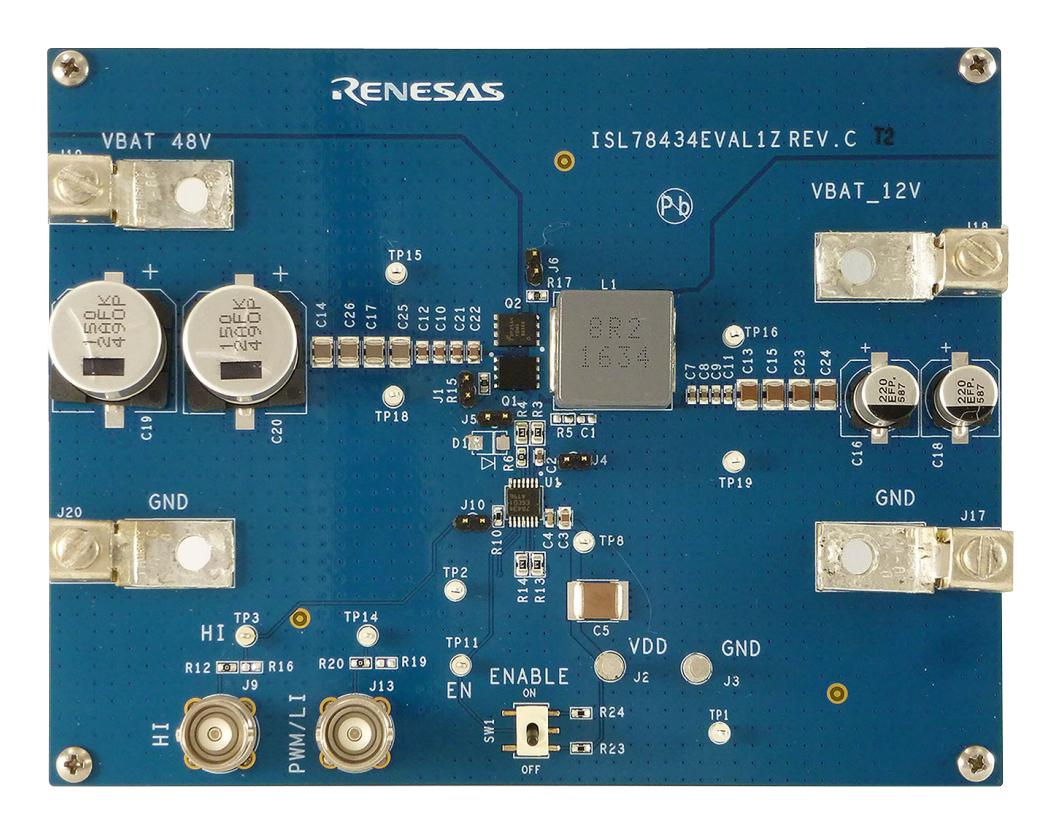 ISL78434EVAL1Z EVAL BOARD, HALF-BRIDGE DRIVER RENESAS