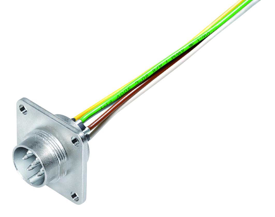 09-0173-320-08 CIRCULAR CONNECTOR, PLUG, 8POS, FLANGE BINDER