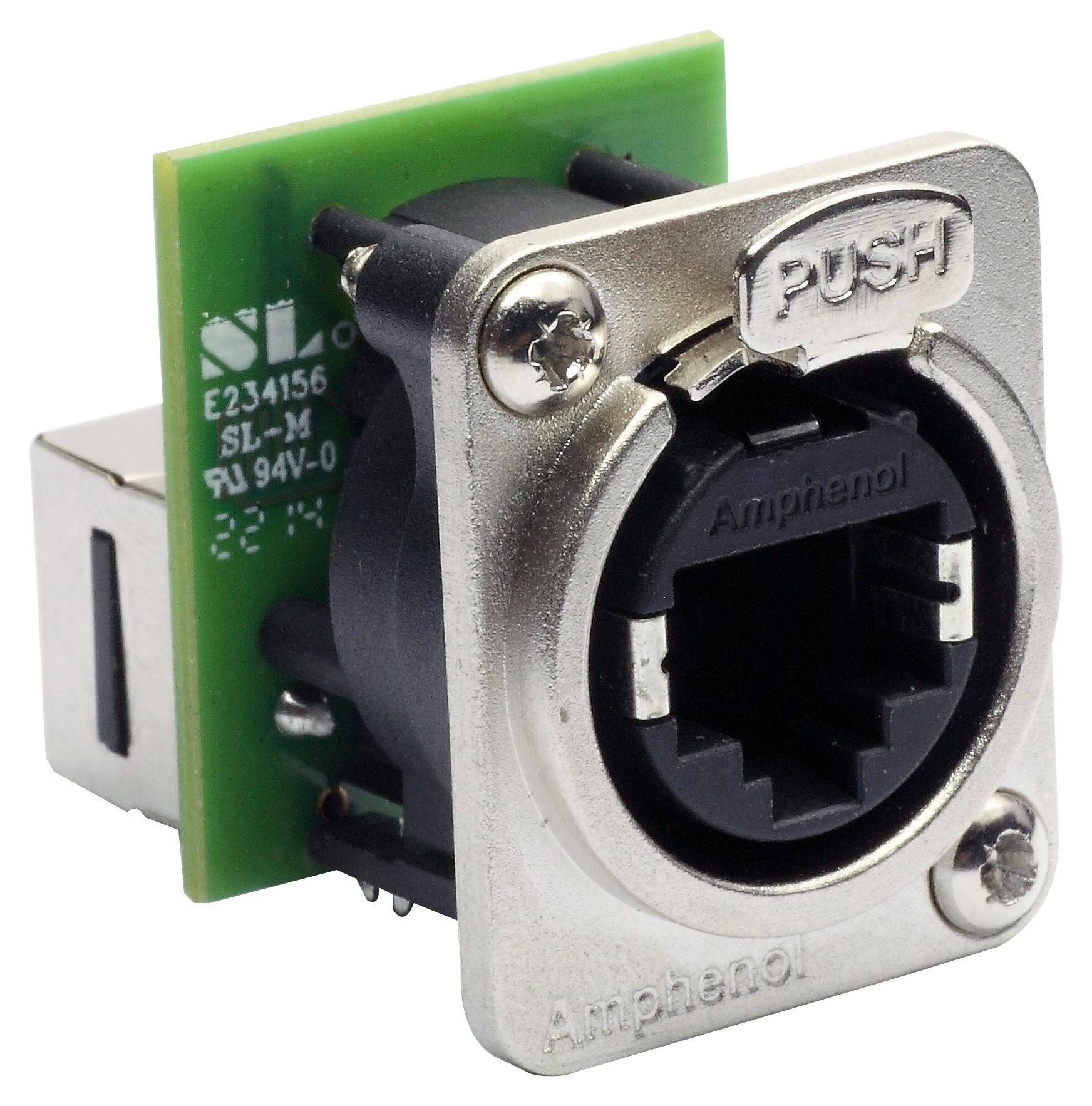 RJX8FD5T IN-LINE ADAPTOR, RJ45 JACK-JACK, CAT5E AMPHENOL SINE/TUCHEL