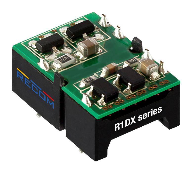 R1DX-0505-R DC-DC CONVERTER, 2 O/P, 1W RECOM POWER