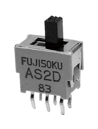 AS2D-2M-10-Z SLIDE SWITCH, DPDT, 0.05A, 60V, TH NIDEC COPAL ELECTRONICS