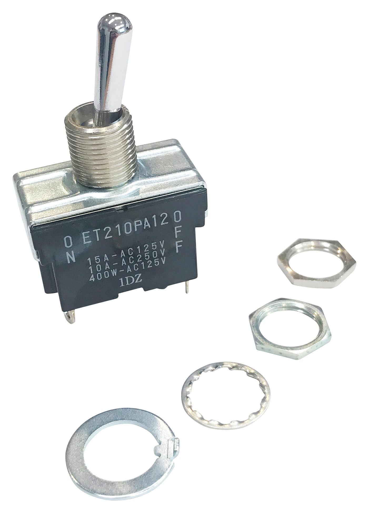 ET210PA12-Z TOGGLE SW, DPDT, 10A, 125V, PANEL NIDEC COPAL ELECTRONICS