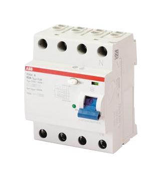 F204B-40/0.5 RCCB, 4P, 40A, 230VAC, DIN RAIL ABB