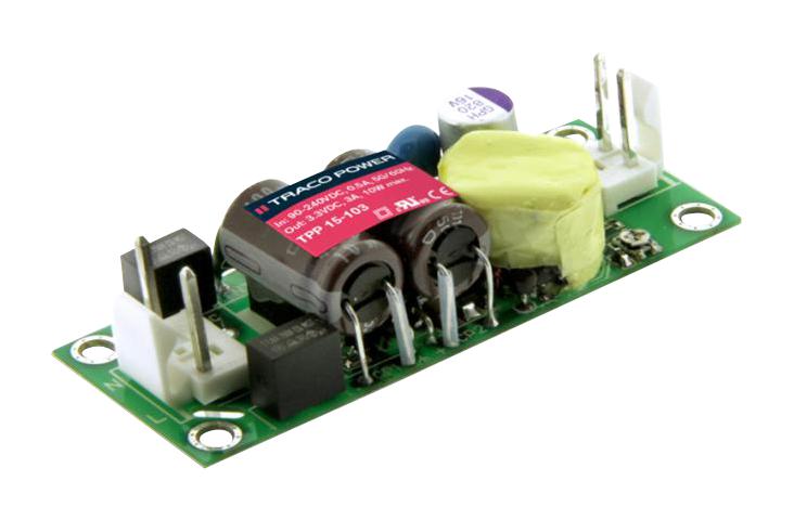 TPP 15-112A-J POWER SUPPLY, AC-DC, 12V, 1.25A TRACO POWER