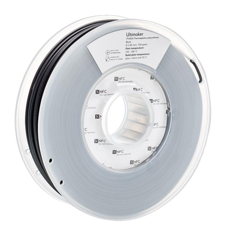 1756 3D PRINTER FILAMENT, TPU, 2.9MM, BLACK ULTIMAKER