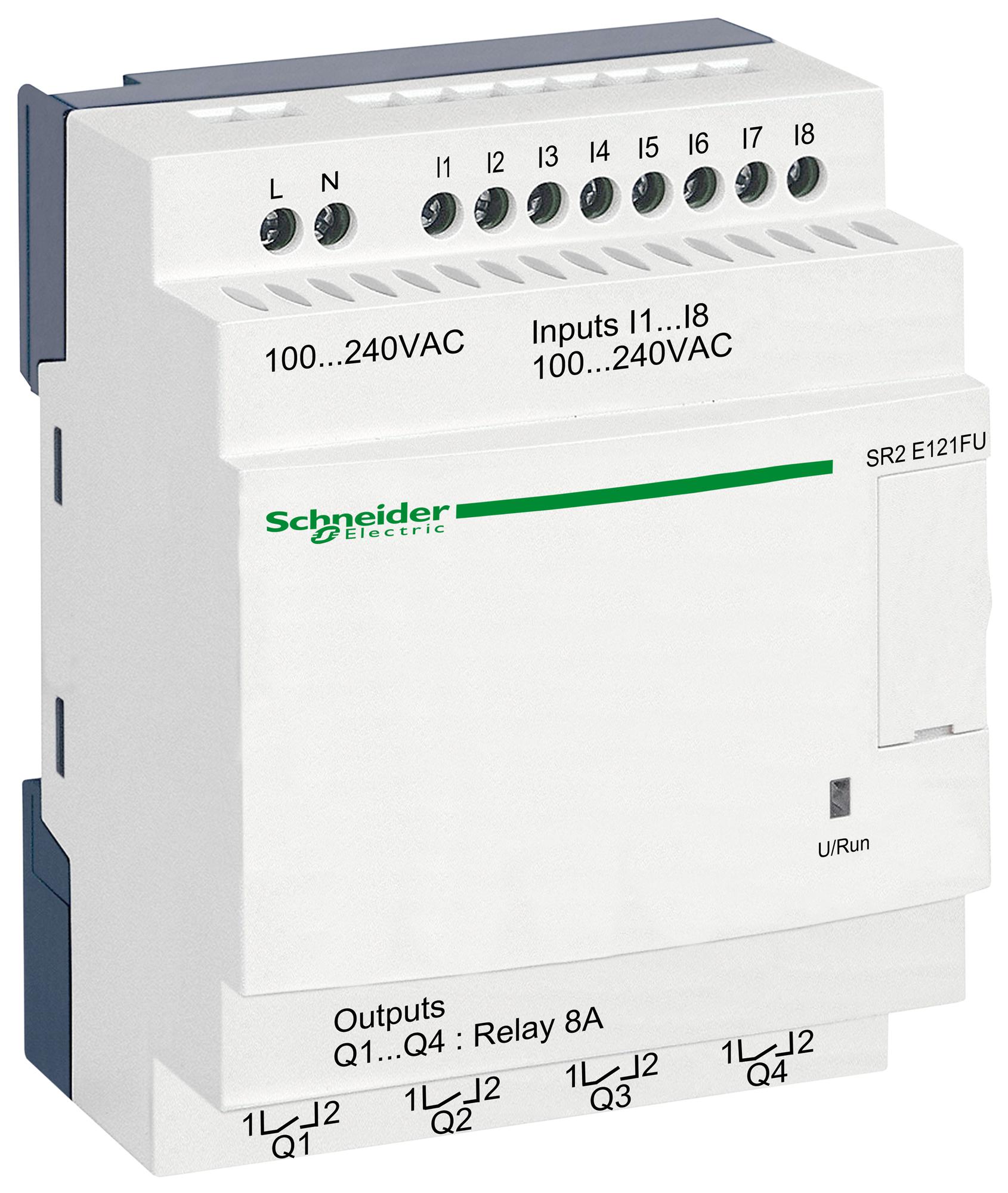 SR2E121FU COMPACT SMART RELAY, 8I/P, 4O/P DIGITAL SCHNEIDER ELECTRIC