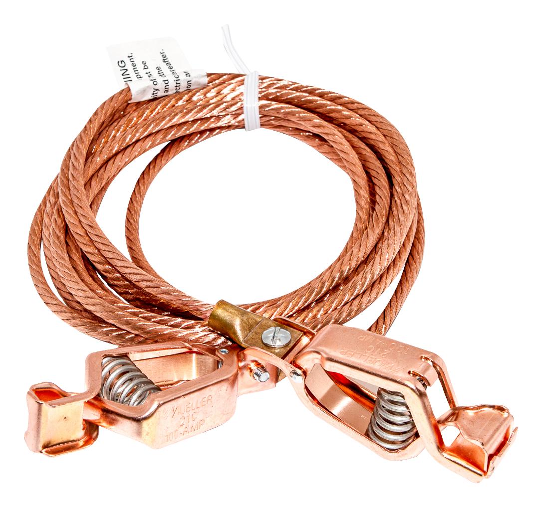 AI-000454-8. GROUND CORD, ALLIGATOR-ALLIGATOR, 2.44M MUELLER ELECTRIC