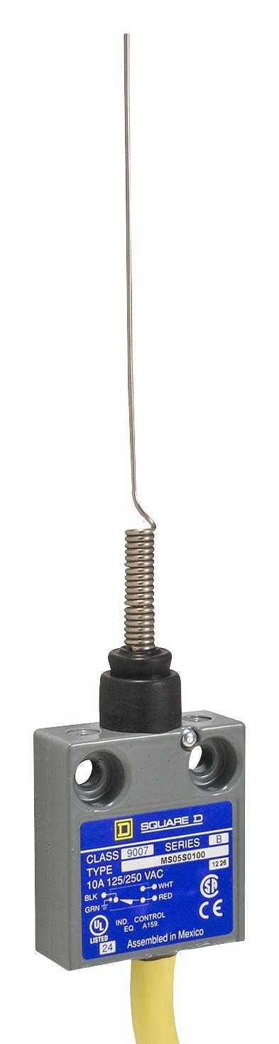 9007MS05S0100 LIMIT SW, CAT WHISKER, SPDT, 6A, 120V TELEMECANIQUE SENSORS