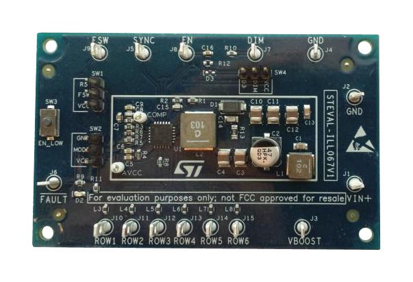 STEVAL-ILL067V1 EVAL BOARD, MEDIUM CURRENT LED DRIVER STMICROELECTRONICS