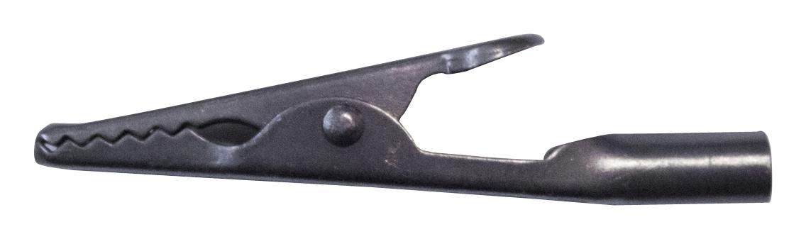 BU-60BLACK ALLIGATOR CLIP, 10A, BLACK, 7.9MM MUELLER ELECTRIC