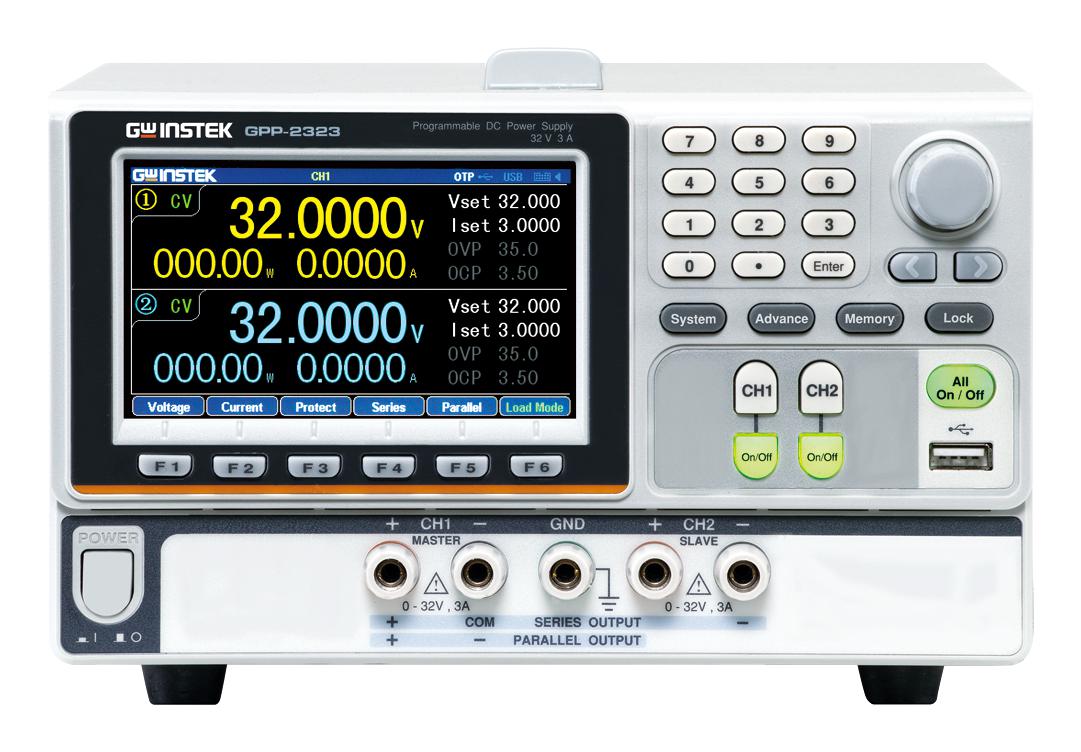 GPP-2323 POWER SUPPLY, BENCH, PROG, 2CH, 3A, 32V GW INSTEK