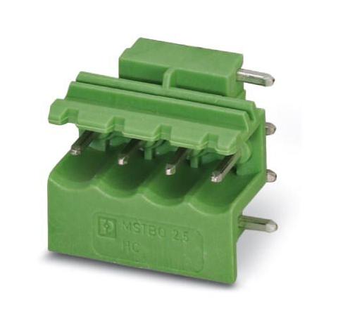 MSTBO 2,5/ 4-G1R TERMINAL BLOCK, HEADER, R/A, 4WAY, TH PHOENIX CONTACT