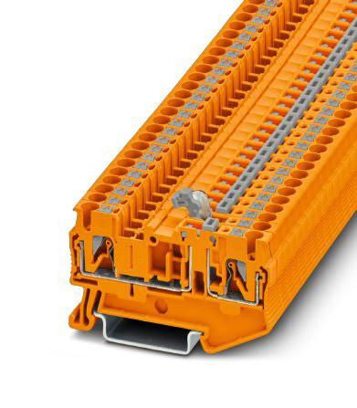 PT 2,5-MT OG DINRAIL TERMINAL BLOCK, 2WAY, 12AWG, ORG PHOENIX CONTACT