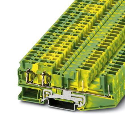 ST 4-QUATTRO/2P-PE DINRAIL TERMINAL BLOCK, 4WAY, 10AWG PHOENIX CONTACT
