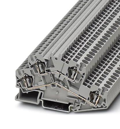 STTBS 4 DINRAIL TERMINAL BLOCK, 4WAY, 10AWG, GRY PHOENIX CONTACT