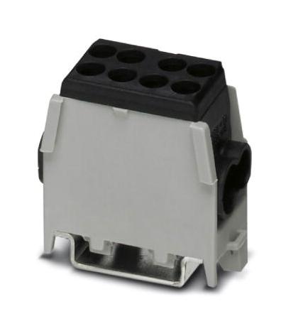 UDB 2X25/16 BK DIN RAIL TB, TRUNK LINE, 4WAY, 2AWG PHOENIX CONTACT