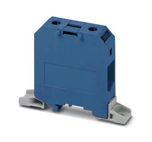 UKH  50-F BU DINRAIL TERMINAL BLOCK, 2WAY, 00AWG, BLU PHOENIX CONTACT