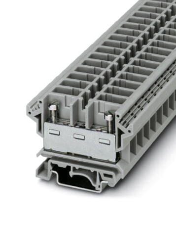 URK-ND DIN RAIL TB, FEED-THRU, 2WAY, 6AWG PHOENIX CONTACT