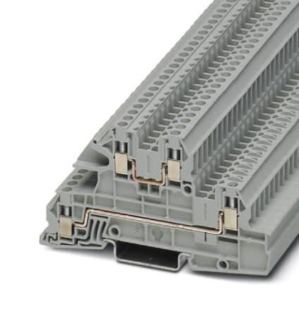 UTI 2,5-L/L DIN RAIL TERMINAL BLOCK, 4WAY, 12AWG PHOENIX CONTACT