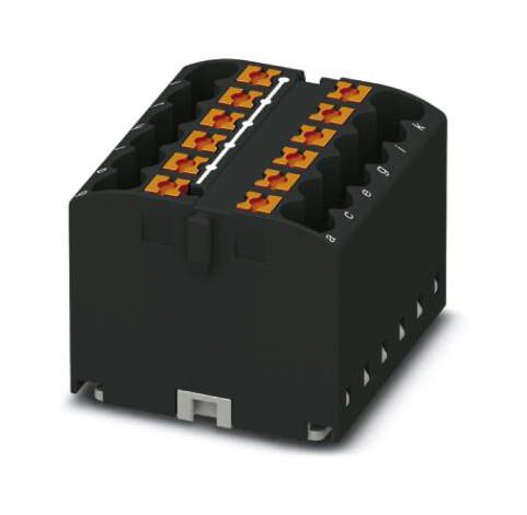 PTFIX 12X2,5-G BK TB, DISTRIBUTION BLOCK, 12P, 12AWG, BLK PHOENIX CONTACT