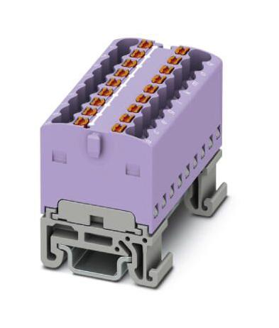 PTFIX 18X1,5-NS15A VT TB, DISTRIBUTION BLOCK, 18P, 14AWG, VIO PHOENIX CONTACT