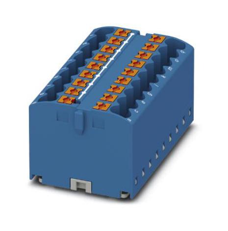 PTFIX 18X2,5-G BU TB, DISTRIBUTION BLOCK, 18P, 12AWG, BLUE PHOENIX CONTACT