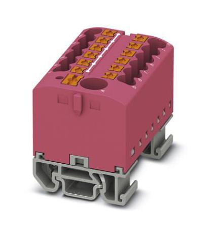 PTFIX 6/12X2,5-NS15A PK TB, POWER DISTRIBUTION, 13P, 12AWG, PINK PHOENIX CONTACT
