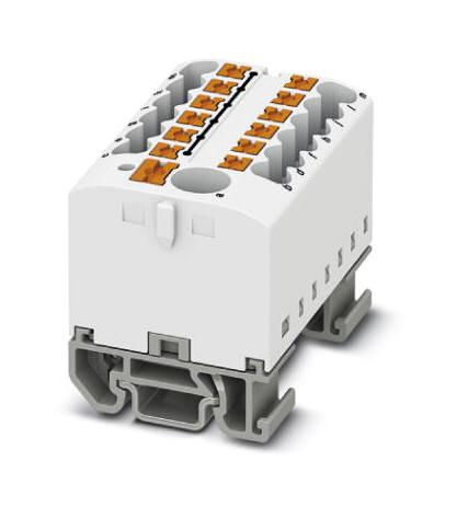PTFIX 6/12X2,5-NS15A WH TB, POWER DISTRIBUTION, 13P, 12AWG, WHT PHOENIX CONTACT