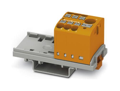 PTFIX 6/6X2,5-NS35 OG TB, POWER DISTRIBUTION, 7P, 12AWG, ORG PHOENIX CONTACT