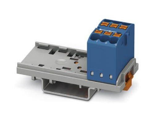 PTFIX 6X2,5-NS35 BU TB, POWER DISTRIBUTION, 6P, 12AWG, BLU PHOENIX CONTACT