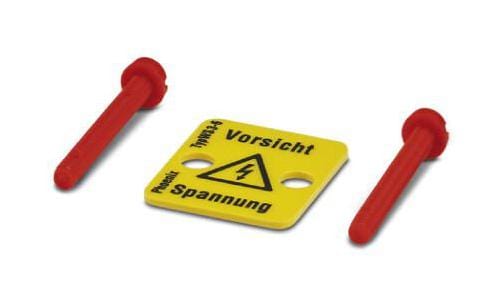 WS 3- 6 WARNING PLATE, ATT DANGER, 6MM, YEL, TB PHOENIX CONTACT