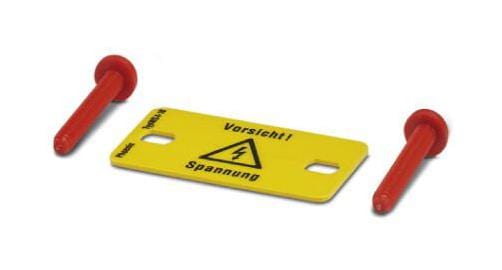 WS 4-10 WARNING PLATE, ATT DANGER, 10MM, YEL, TB PHOENIX CONTACT