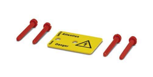 WS 5- 6 WARNING PLATE, ATT DANGER, 6MM, YEL, TB PHOENIX CONTACT
