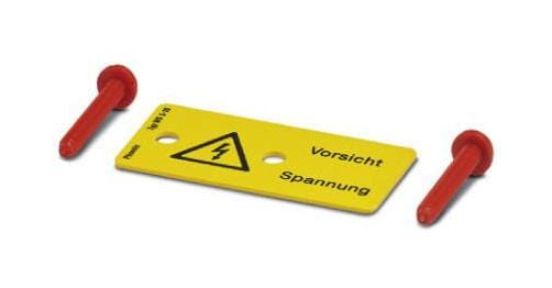 WS 5-10 WARNING PLATE, ATT DANGER, 10MM, YEL, TB PHOENIX CONTACT