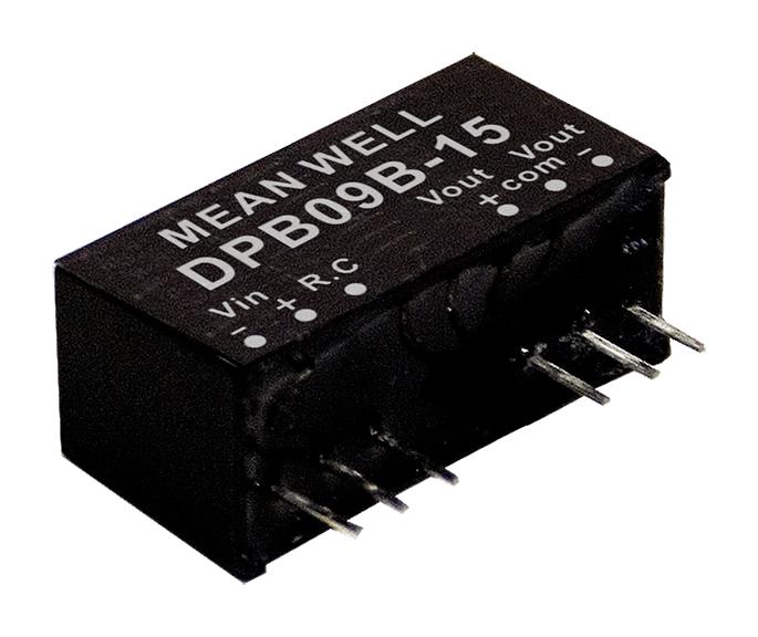 DPB09A-12 DC-DC CONVERTER, 2 O/P, 9W MEAN WELL