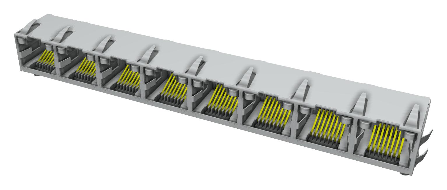 RJE398881410 RJ45 CONNECTOR, JACK, 8P8C, 8PORT, TH AMPHENOL ICC