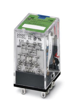 REL-IR/LDP-125DC/4X21AU POWER RELAY, 4PDT, 5A, 250V PHOENIX CONTACT