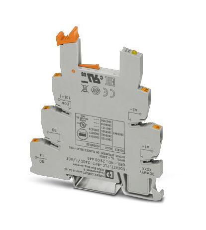 PLC-BPT- 24DC/ 1/ACT RELAY SOCKET, 24VDC, DIN RAIL PHOENIX CONTACT