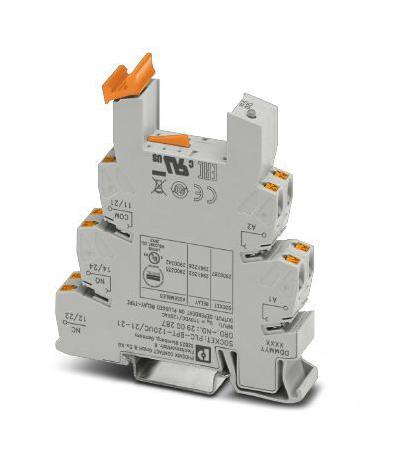 PLC-BPT-120UC/21-21 RELAY SOCKET, 120V, DIN RAIL PHOENIX CONTACT