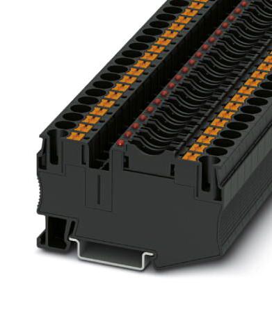 PT 6-FSI/C-LED 24 FUSE MODULAR TB, 2WAY, 8AWG, BLACK PHOENIX CONTACT