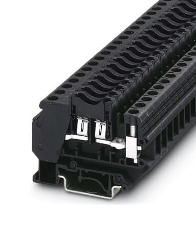UK  6-FSI/C FUSE MODULAR TB, 2WAY, 6AWG, BLACK PHOENIX CONTACT