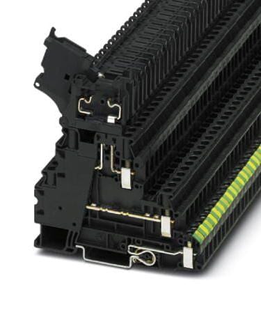 UT 4-PE/L/HESI (5X20) FUSE MODULAR TB, 5WAY, 10AWG, BLACK PHOENIX CONTACT
