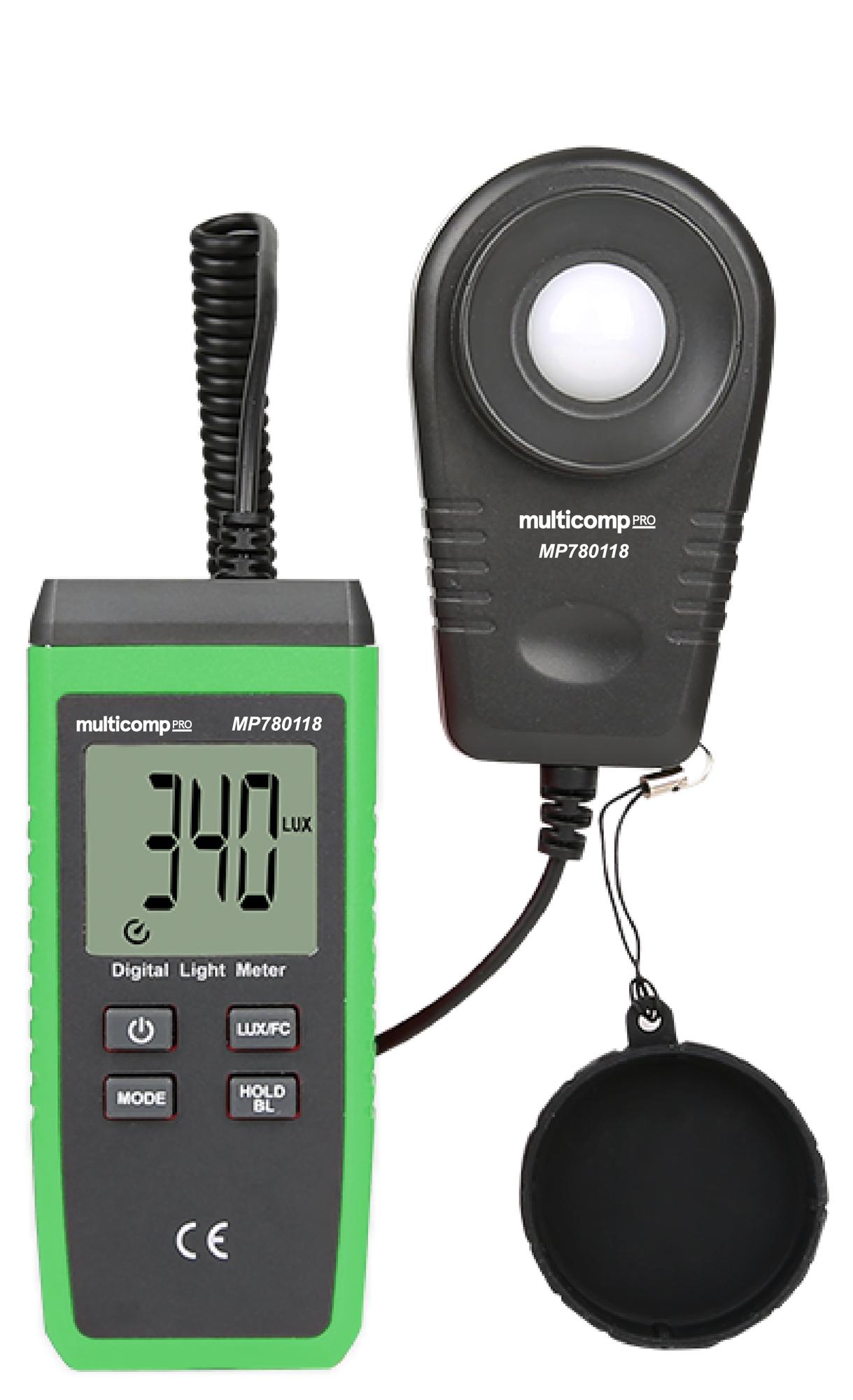 MP780118 LUX METER, 0-199999LUX MULTICOMP PRO