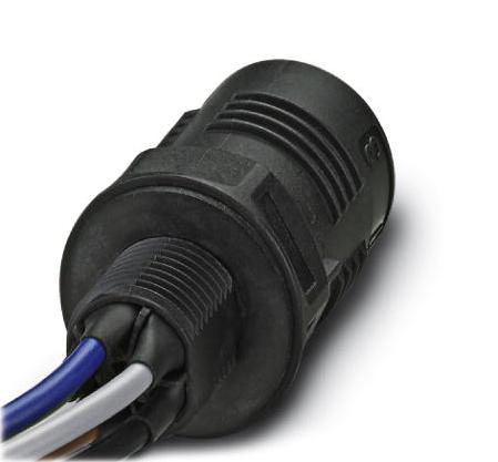QPD W 4PE2,5 M25 1,0 BK CIR CABLE, QUICKON-FREE END, 4+PE, 1M PHOENIX CONTACT