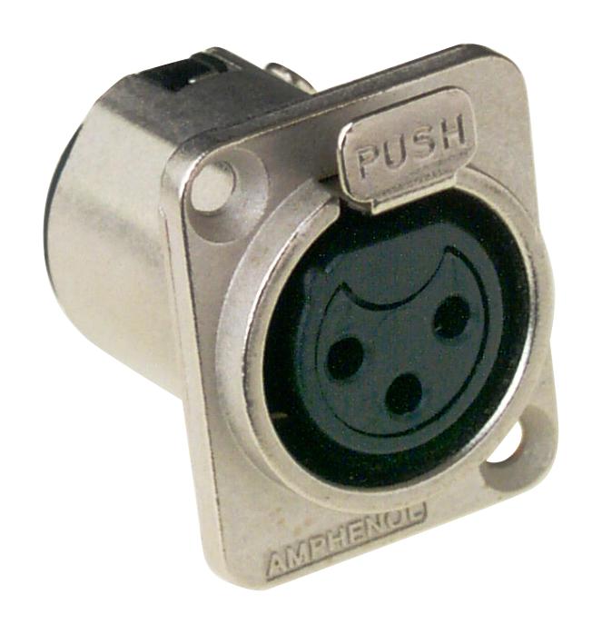 AC3FDZ-AU XLR CONNECTOR, JACK, 3POS, CHASSIS AMPHENOL SINE/TUCHEL