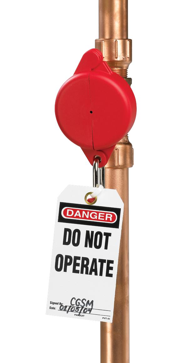 PSL-V2A GATE VALVE LOCKOUT, PP, RED PANDUIT